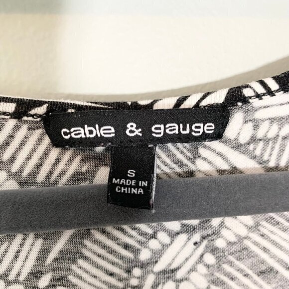 Cable‎ & Gauge black white stretch jersey sleeveless maxi dress - Small - Picture 4 of 11